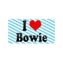 I Love Bowie, United States Personalized Address Label