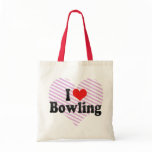 I Love Bowling Canvas Bag