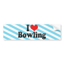I Love Bowling Bumper Sticker