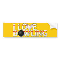 I Love Bowling Bumper Sticker bumper stickers by tshirtdujour I Love Bowling Bumper Sticker bumper stickers