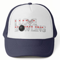 I Love Bowling Hat