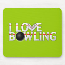 I Love Bowling Mousepad