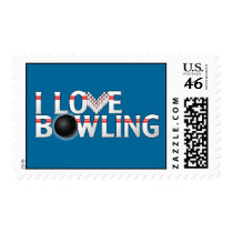 I Love Bowling Postage postage