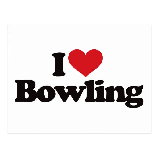 I Love Bowling Postcard Zazzle