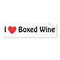 I Love Boxed Wine bumper stickers