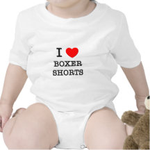 I Love Boxer Shorts Tshirts