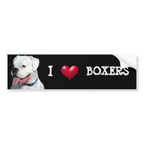 I Love Boxers bumper sticker bumper stickers
