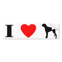 I Love Boxers Bumper Sticker bumper stickers