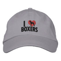 I Love Boxers Embroidered Hat embroidered hats by MenagerieMayhem I Love Boxers Embroidered Hat embroidered hats