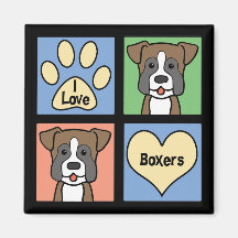 I Love Boxers Magnets