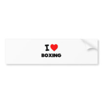 I Love Boxing Bumper Sticker