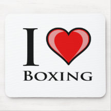 I Love Boxing Mouse Pad