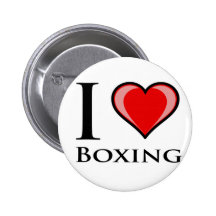 I Love Boxing Pin