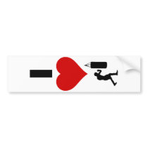 I Love Boxing (Vertical) Bumper Stickers