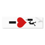 I Love Boxing (Vertical) Bumper Stickers