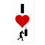 I Love Boxing (Vertical) Business Card Templates