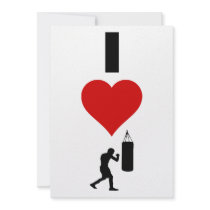 I Love Boxing (Vertical) Invitations