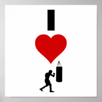 I Love Boxing (Vertical) Posters