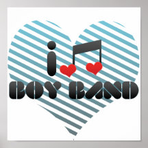 I Love Boy Band Poster