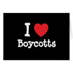 I love Boycotts heart custom personalized cards