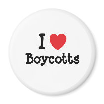 I love Boycotts heart custom personalized magnets