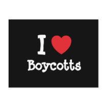 I love Boycotts heart custom personalized postcards by funnycustomtshirts I love Boycotts heart custom personalized postcards