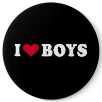 I LOVE BOYS BUTTONS