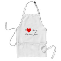 I love boys who love jesus aprons