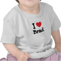I love Brad heart custom personalized Tee Shirt