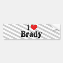 I Love Brady Bumper Sticker