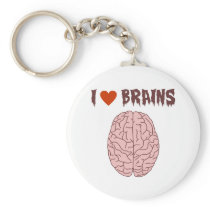 I Love Brains Keychain