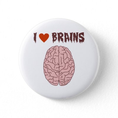 I Love Brains Pinback Buttons