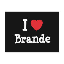 I love Brande heart T-Shirt postcards by funnycustomtshirts I love Brande heart T-Shirt postcards