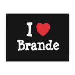I love Brande heart T-Shirt Post Card