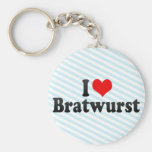 I Love Bratwurst Keychain