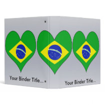I Love Brazil 3 Ring Binder
