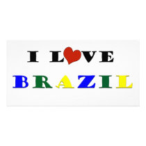 I Love Brazil Colorido photo cards