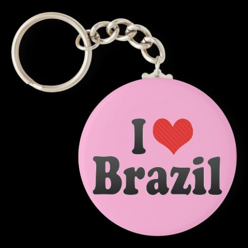 I Love Brazil Key Chain
