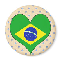 I Love Brazil Fridge Magnets