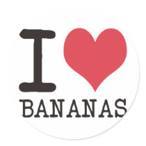 I LOVE Bread - Bacon - Bananas Products! Round Sticker