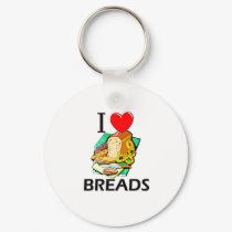 I Love Breads keychains by foodshirts I Love Breads keychains