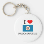 I Love Breckenridge Minnesota Keychain