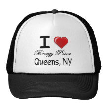 I Love Breezy Point Queens NY Relief Shirt Hat