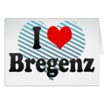 I Love Bregenz, Austria Greeting Cards