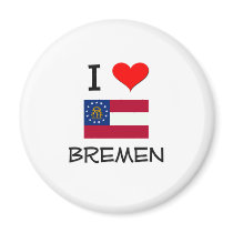 I Love BREMEN Georgia magnets