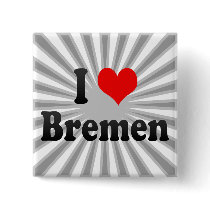 I Love Bremen, Germany. Ich Liebe Bremen, Germany Button