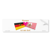 I Love Bremen ist mir lieb bumper stickers by Vexillophile I Love Bremen ist mir lieb bumper stickers