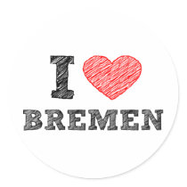 I-love-Bremen Round Sticker