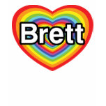 I love Brett: rainbow heart Shirts