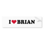 I LOVE BRIAN BUMPER STICKERS
